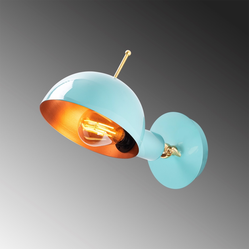 Vägglampa SIVANI 1xE27/40W/230V blå