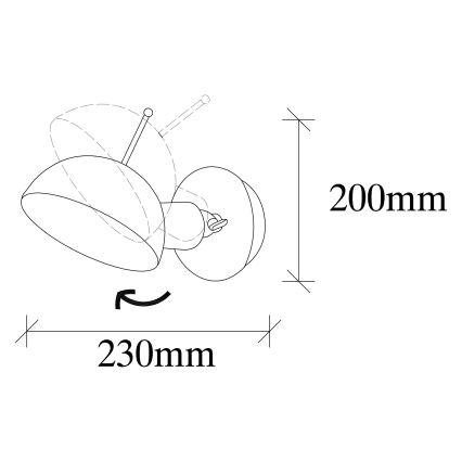Vägglampa SIVANI 1xE27/40W/230V blå