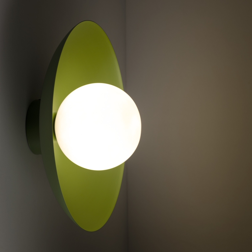 Vägglampa SLATE 1xG9/8W/230V diameter 28 cm grön