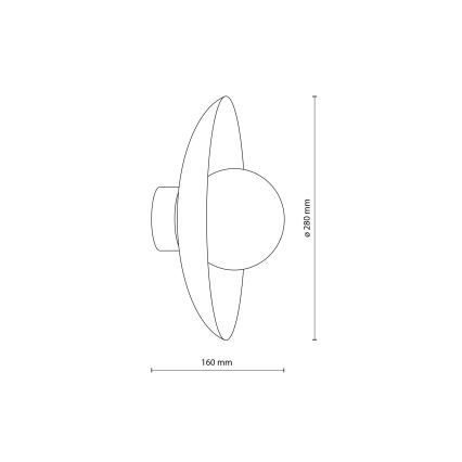 Vägglampa SLATE 1xG9/8W/230V diameter 28 cm svart