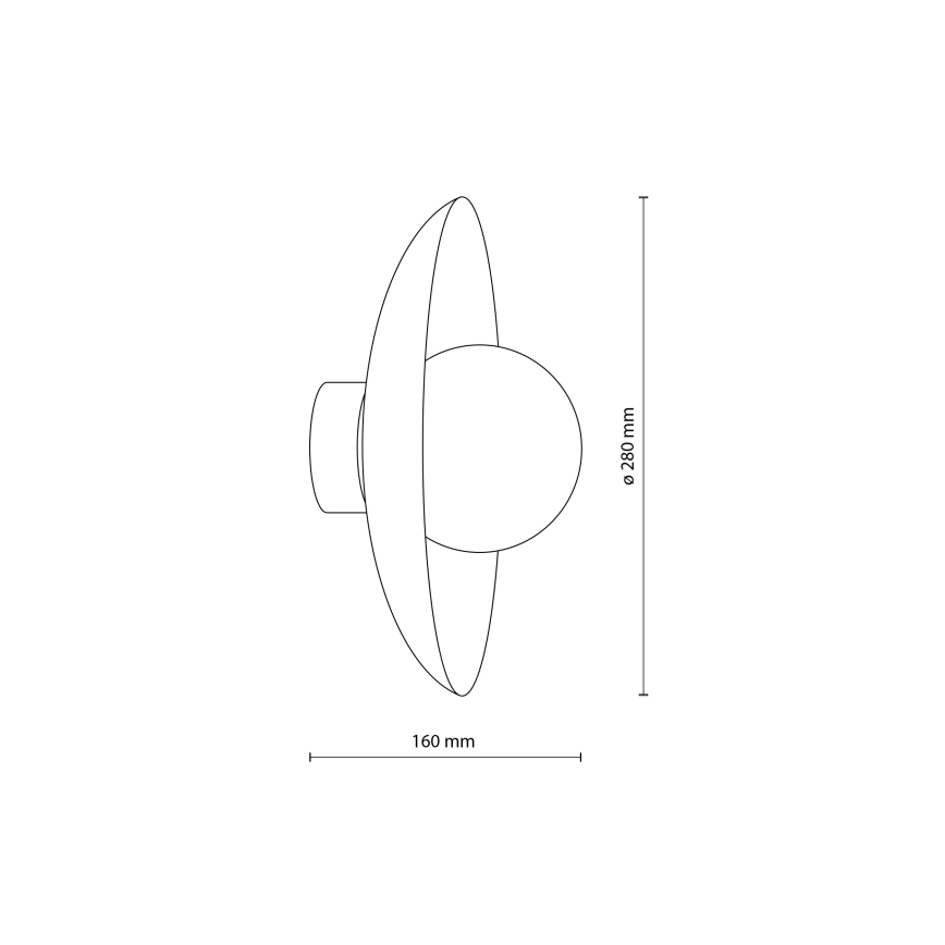Vägglampa SLATE 1xG9/8W/230V diameter 28 cm svart