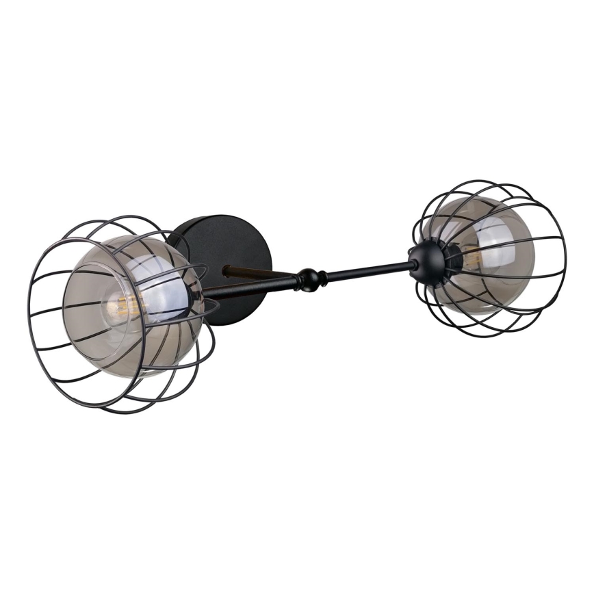 Vägglampa SOLO BLACK 2xE27/60W/230V