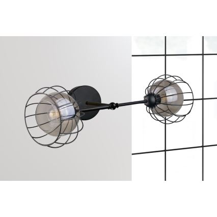 Vägglampa SOLO BLACK 2xE27/60W/230V