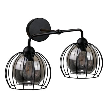 Vägglampa SOLO BLACK 2xE27/60W/230V