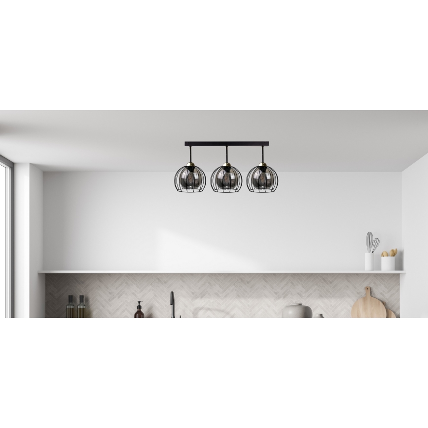 Vägglampa SOLO BLACK 2xE27/60W/230V svart/gyllene