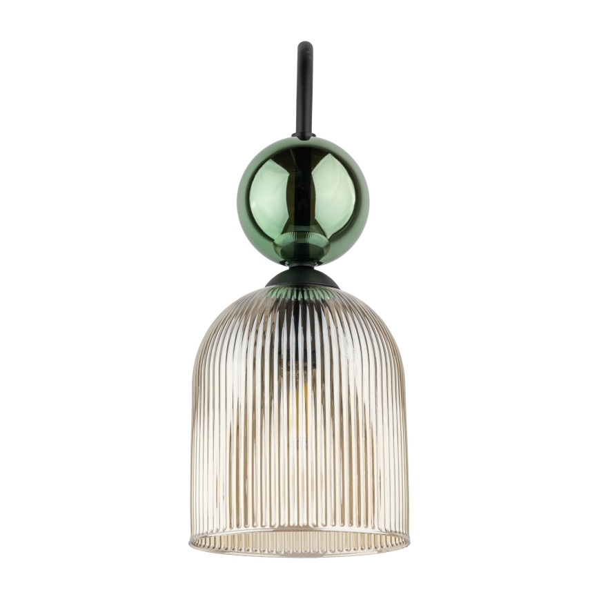Vägglampa SOPHIA 1xE14/10W/230V svart/grön/rökbeige