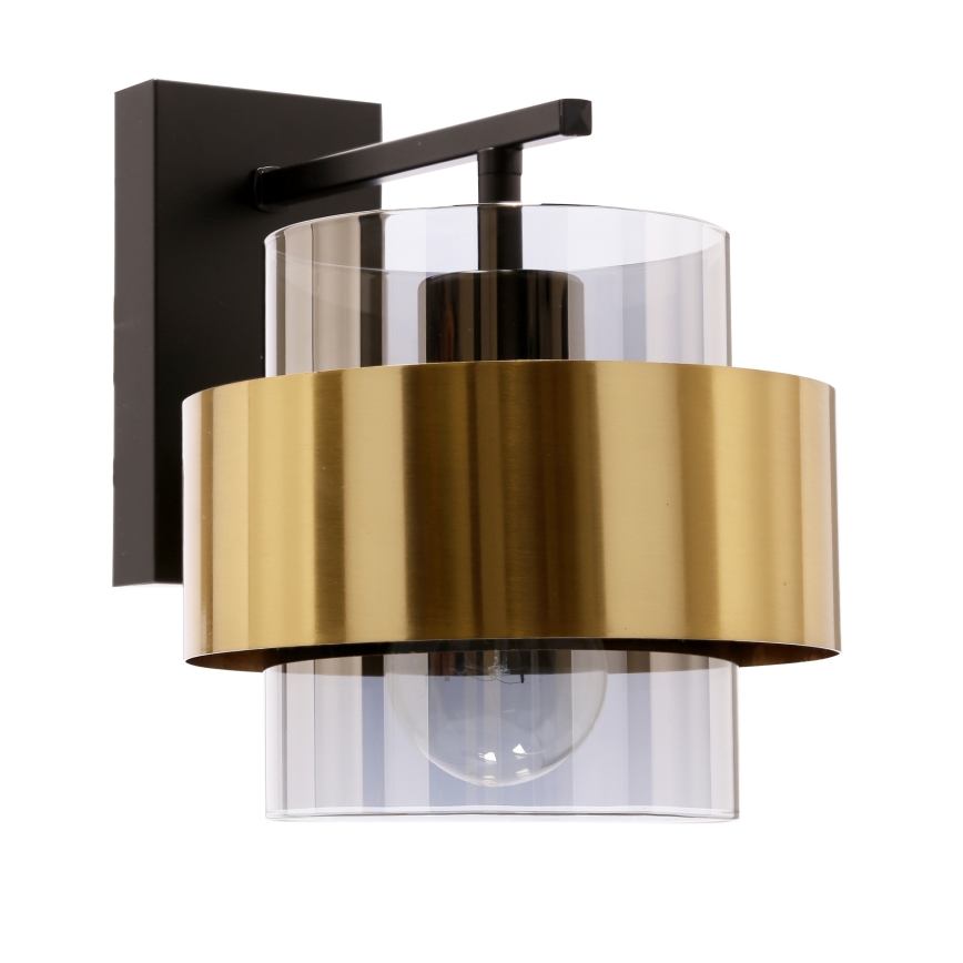 Vägglampa SPIEGA 1xE27/60W/230V guld/svart