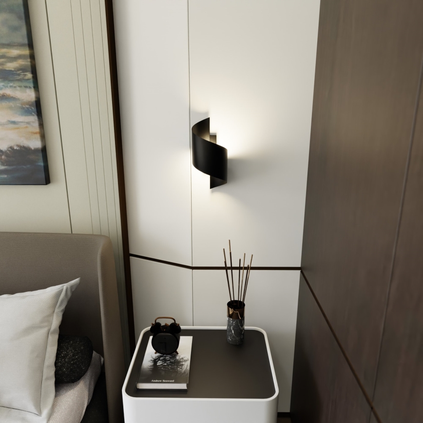 Vägglampa SPINER 1xG9/8W/230V svart