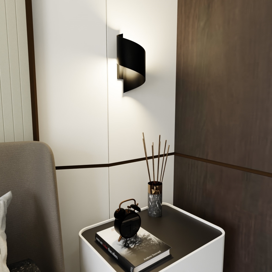 Vägglampa SPINER 1xG9/8W/230V svart