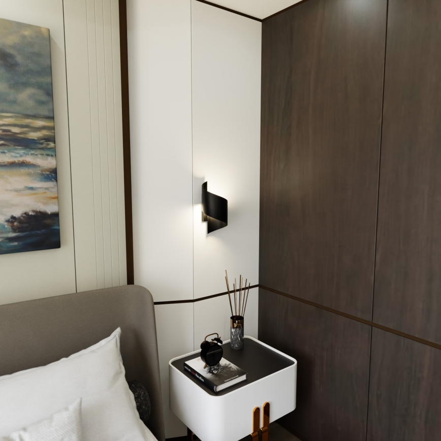 Vägglampa SPINER 1xG9/8W/230V svart