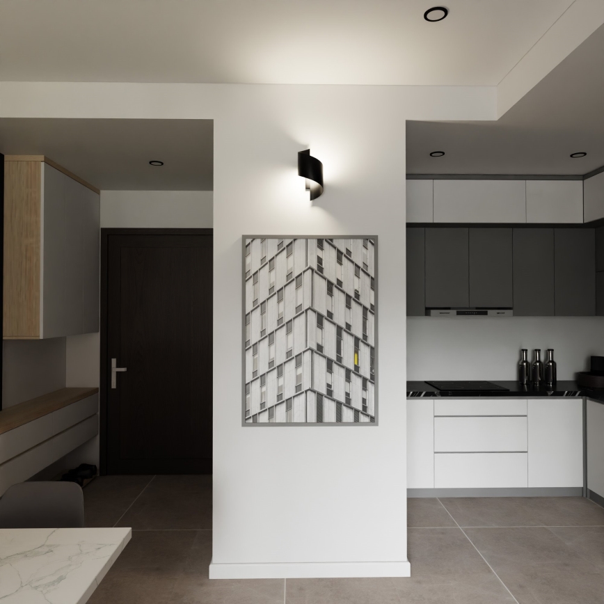 Vägglampa SPINER 1xG9/8W/230V svart