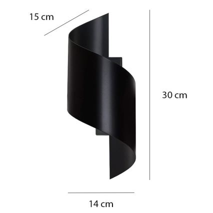 Vägglampa SPINER 1xG9/8W/230V svart