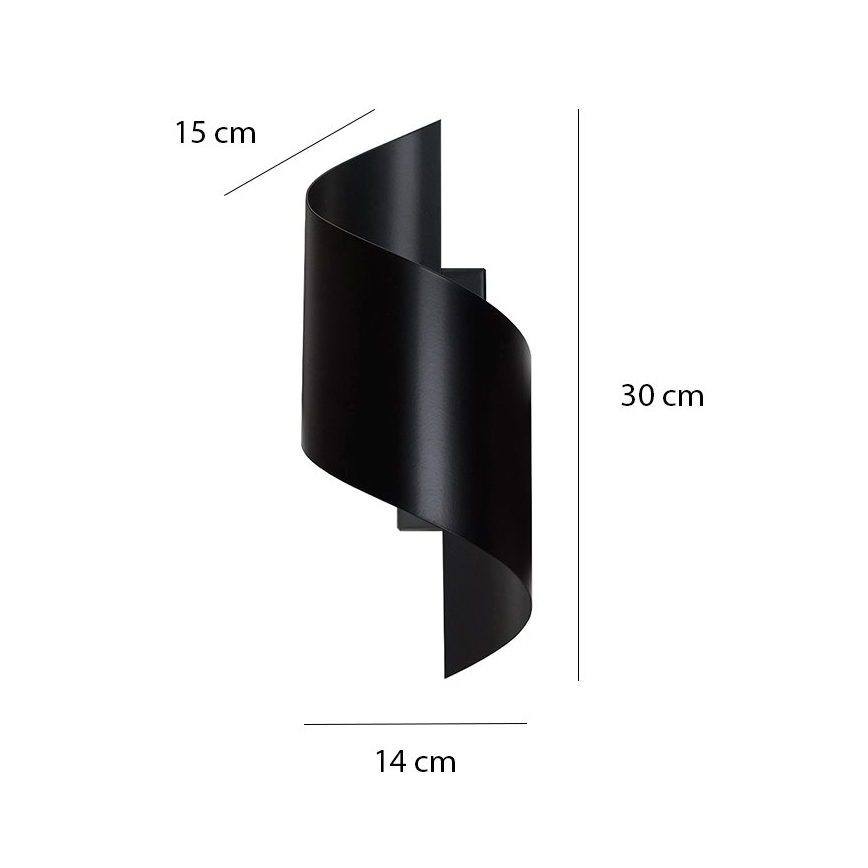 Vägglampa SPINER 1xG9/8W/230V svart