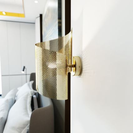 Vägglampa SPIRAL 1xG9/8W/230V guld