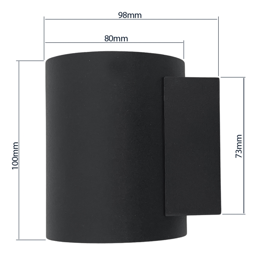 Vägglampa SQUALLA TUBA 1xG9/50W/230V svart/gyllene