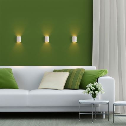 Vägglampa SQUALLA TUBA 1xG9/50W/230V vit/gyllene