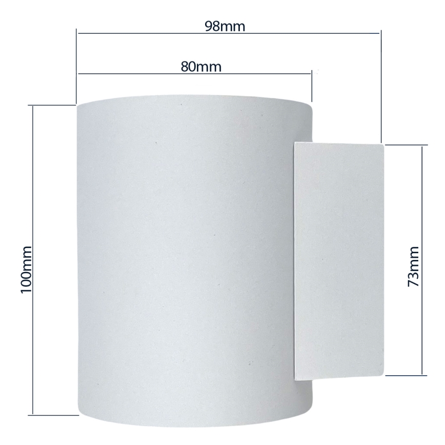Vägglampa SQUALLA TUBA 1xG9/50W/230V vit/gyllene