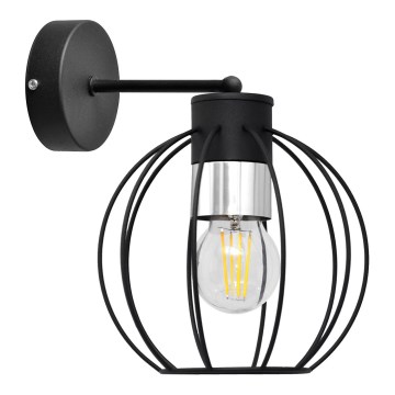 Vägglampa STARLIGHT 1xE27/15W/230V svart/silver