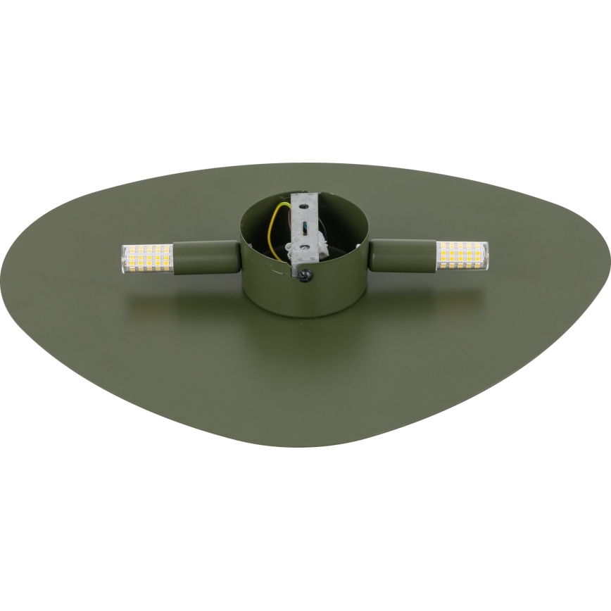 Vägglampa STONE 2xG9/8W/230V 30x39 cm grön