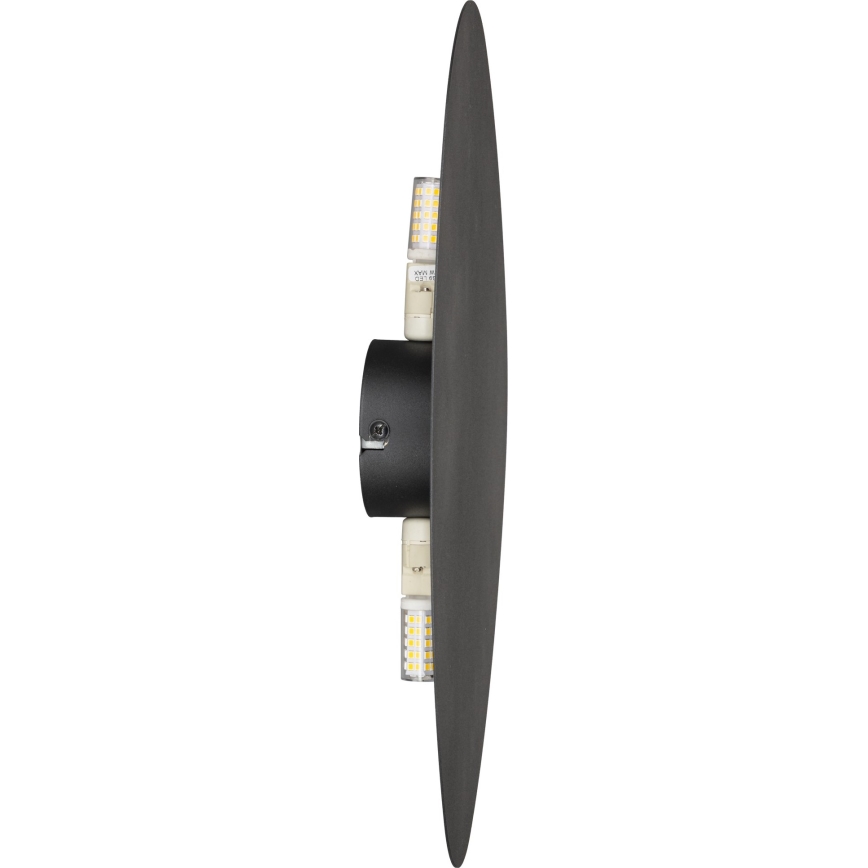 Vägglampa STONE 2xG9/8W/230V 30x39 cm svart