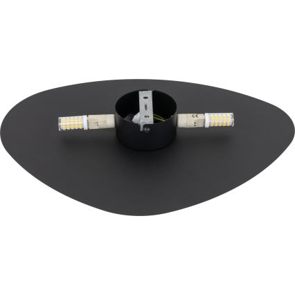 Vägglampa STONE 2xG9/8W/230V 30x39 cm svart