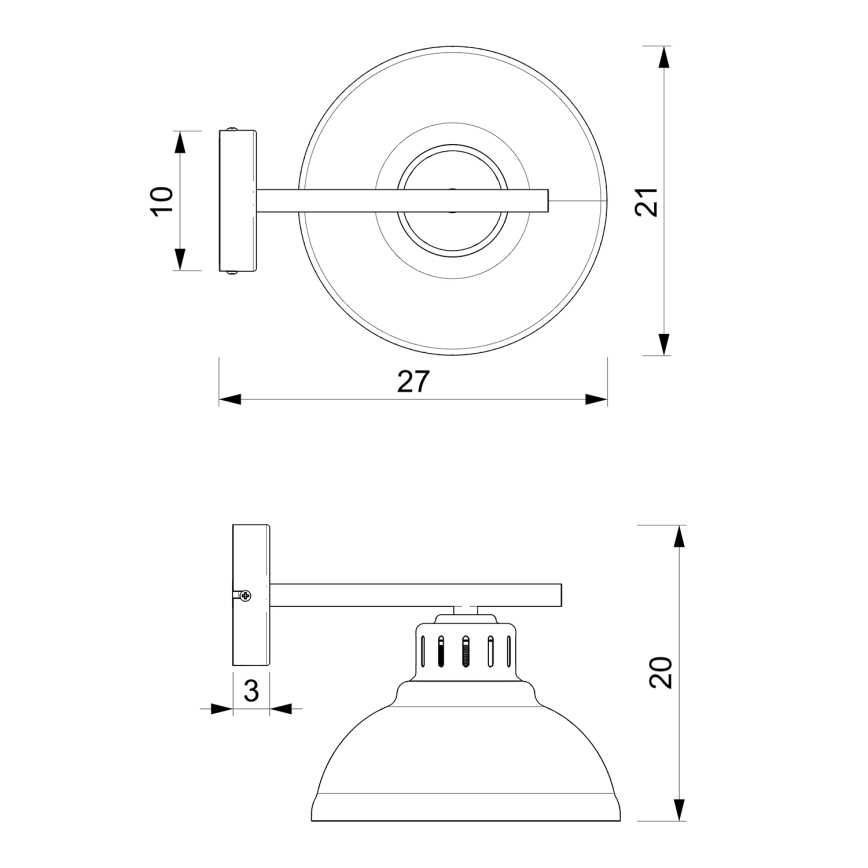 Vägglampa SVEN 1xE27/15W/230V beige