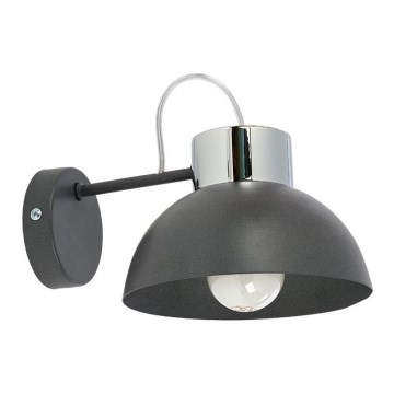 Vägglampa TEDI 1xE27/60W/230V antracit/skinande krom