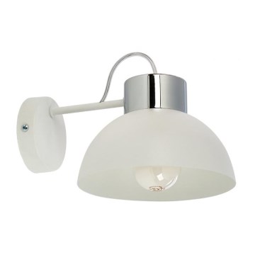 Vägglampa TEDI 1xE27/60W/230V vit/skinande krom
