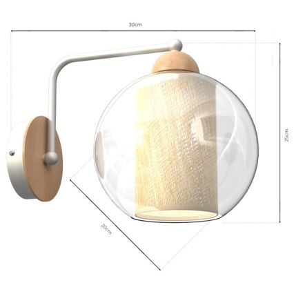 Vägglampa  TELA 1xE27/60W/230V