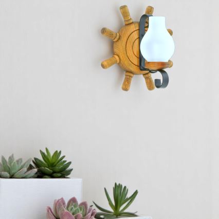 Vägglampa TIMONA 1xE14/40W/230V bok