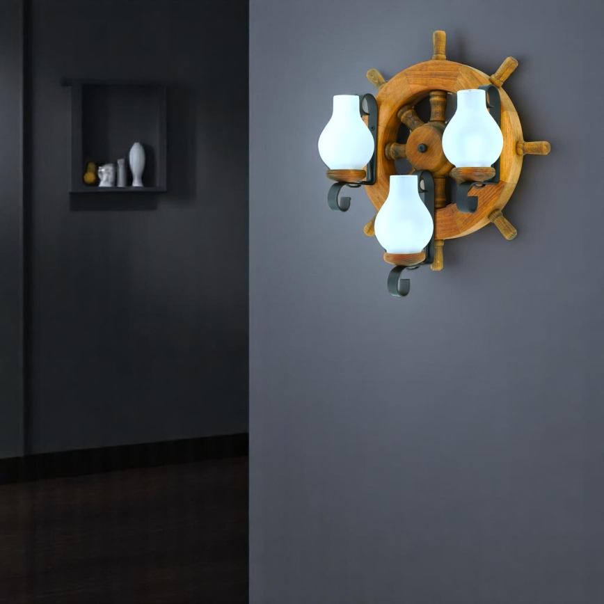 Vägglampa TIMONA 3xE14/40W/230V bok