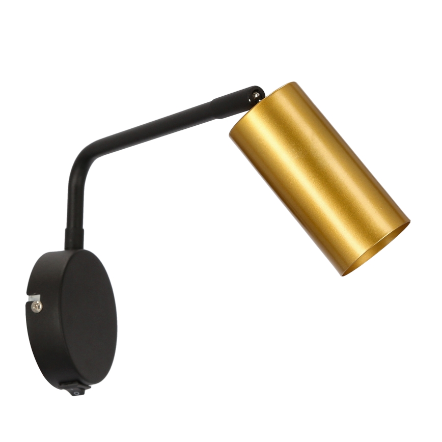 Vägglampa  TINA 1xGU10/15W/230V svart /gyllene 