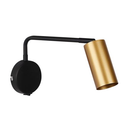 Vägglampa  TINA 1xGU10/15W/230V svart /gyllene 