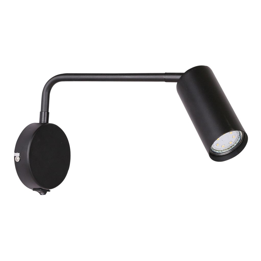 Vägglampa  TINA 1xGU10/15W/230V svart 