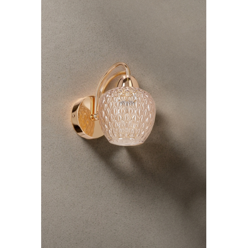 Vägglampa TOBIAS 1xE27/40W/230V Roséguld