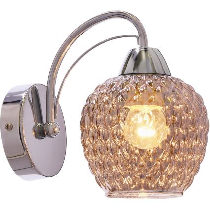Vägglampa TOBIAS 1xE27/40W/230V skinande krom