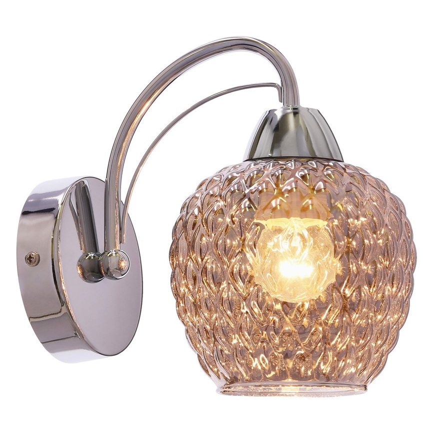 Vägglampa TOBIAS 1xE27/40W/230V skinande krom