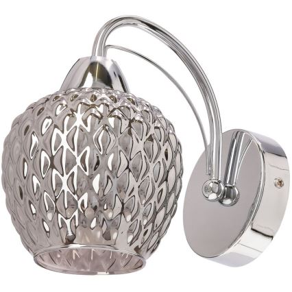 Vägglampa TOBIAS 1xE27/40W/230V skinande krom