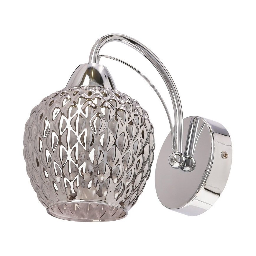 Vägglampa TOBIAS 1xE27/40W/230V skinande krom