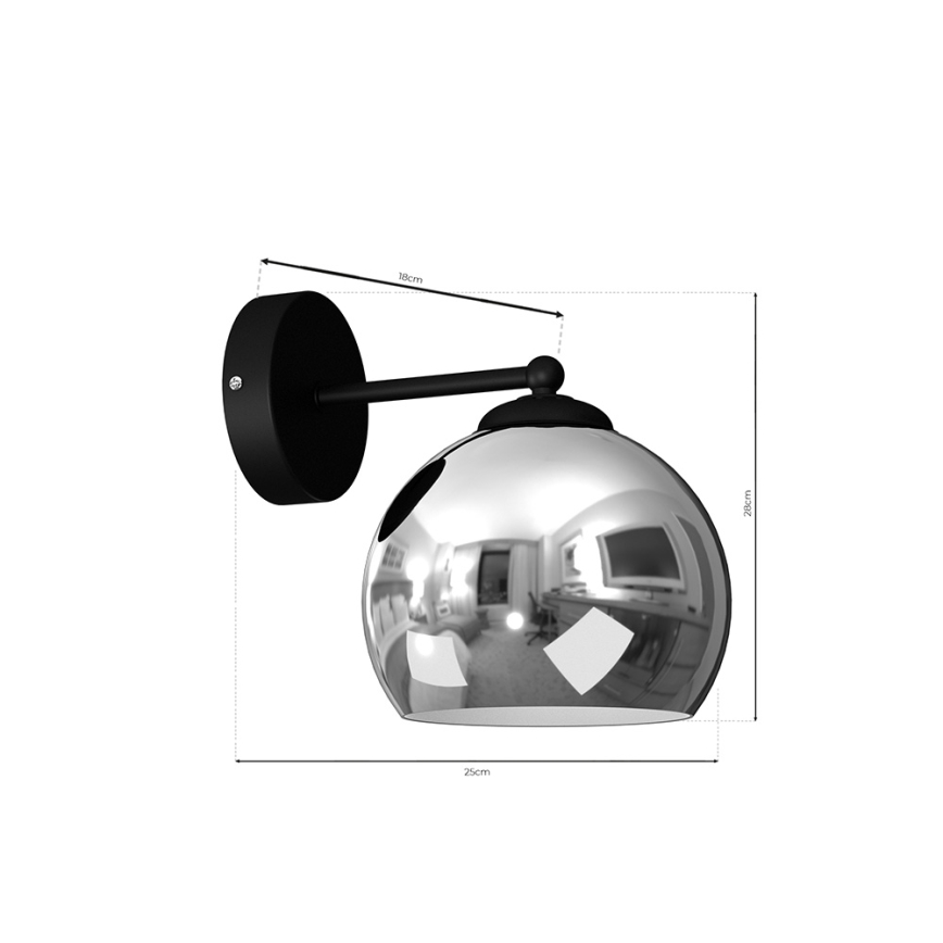 Vägglampa  TORO 1xE27/60W/230V