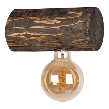 Vägglampa TRABO 1xE27/25W/230V tallträ