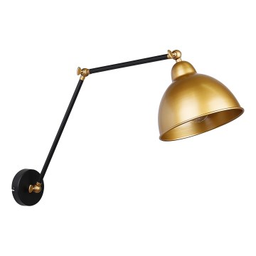 Vägglampa TRUCK 1xE27/40W/230V guld/svart