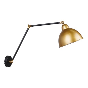Vägglampa TRUCK 1xE27/40W/230V gyllene/svart