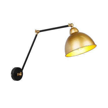 Vägglampa TRUCK 1xE27/40W/230V gyllene/svart