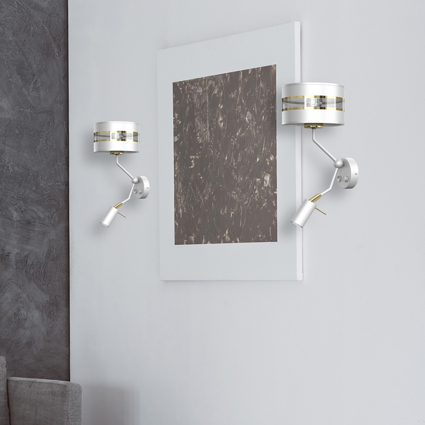 Vägglampa  ULTIMO 1xE27/40W/230V + 1xGU10/MR11/7W vit