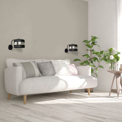 Vägglampa  ULTIMO 1xE27/60W/230V svart 
