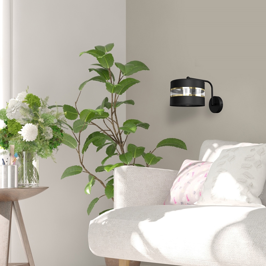 Vägglampa  ULTIMO 1xE27/60W/230V svart 