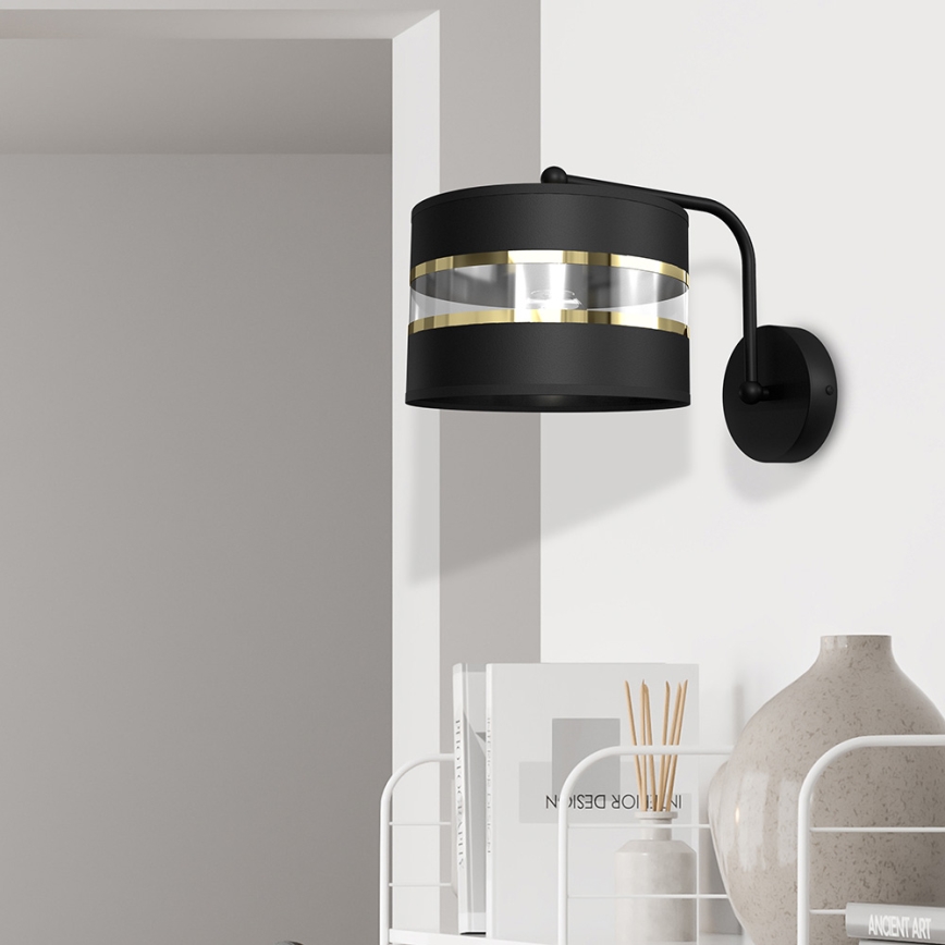 Vägglampa  ULTIMO 1xE27/60W/230V svart 
