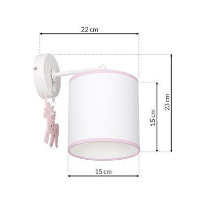Vägglampa UNI 1xE27/60W/230V