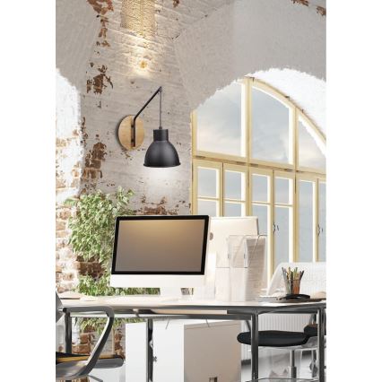 Vägglampa VARIO 1xE27/60W/230V Björk
